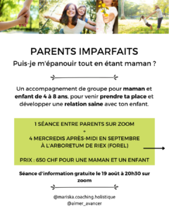 PARENTS IMPARFAITS, puis-je m'épanouir tout en étant maman ? @ ZOOM
